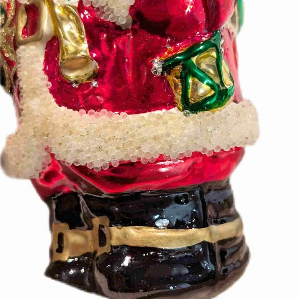 Waterford St Nick Glass Ornament 1998 Nostalgic Santa Claus Christmas Gift 90s